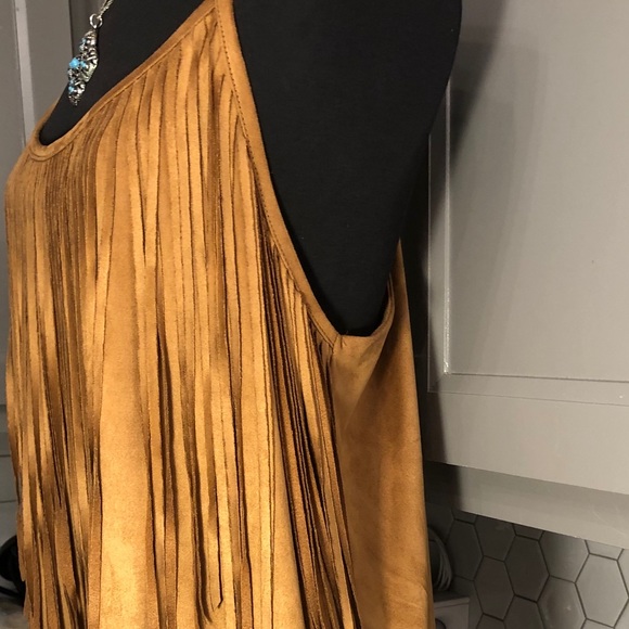 Camel faux suede dress - Picture 5 of 7